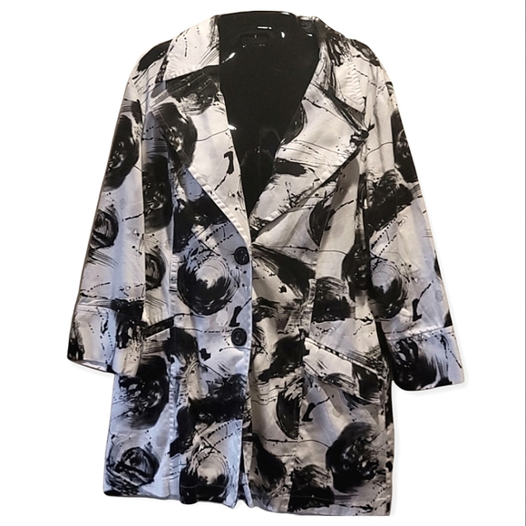 Tribal Jackets & Blazers - Tribal Long Button Down Blazer